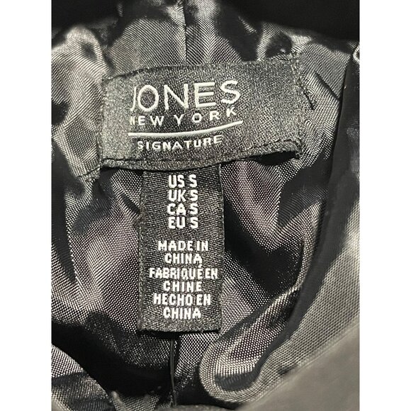 Jones New York Womens Quilted Black Snap Front Jacket Size Small - Picture 5 of 8